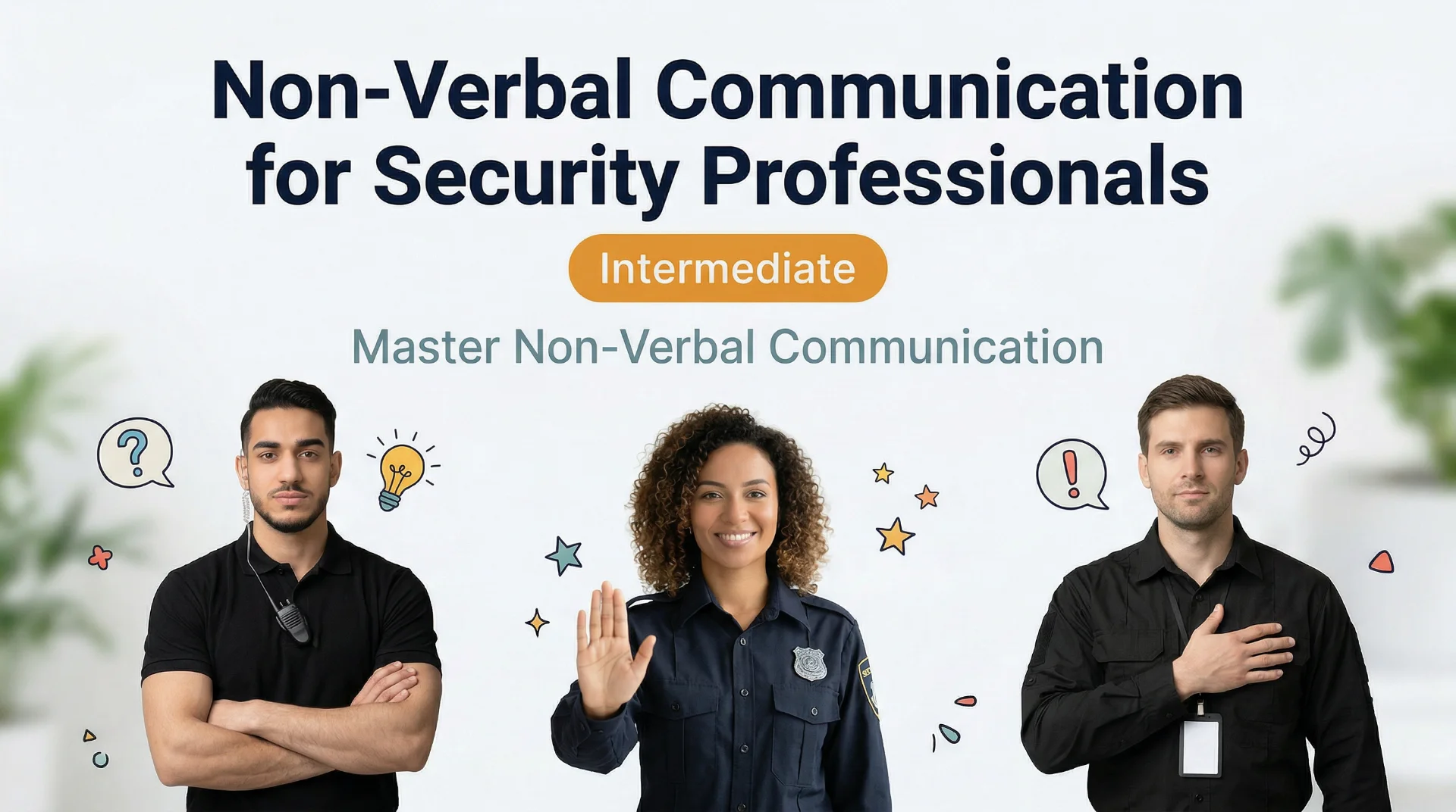 Non-Verbal Communication for Security Professionals — body language and NLP course at BodyLytics