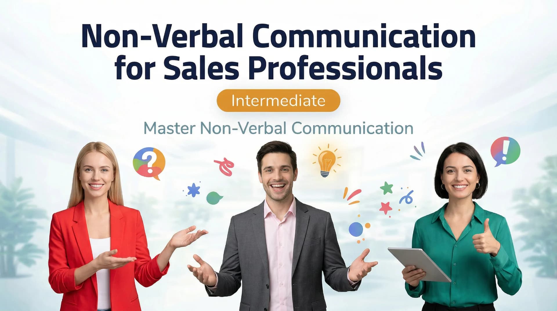 Non-Verbal Communication for Sales Professionals — body language and NLP course at BodyLytics